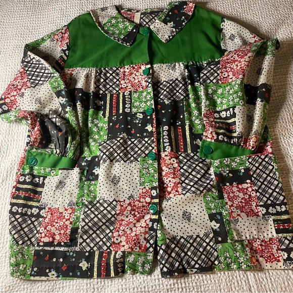 Vintage patchwork print house shirt - M/L - Picture 3 of 8